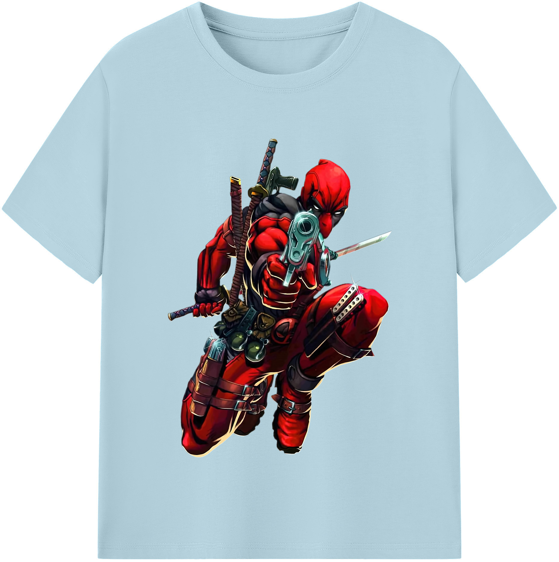 （画像用） Deadpool デッドプール 綿100％半袖Tシャツ（フロントプリント）